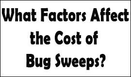 Bug Sweeping Cost Factors in Ilkeston
